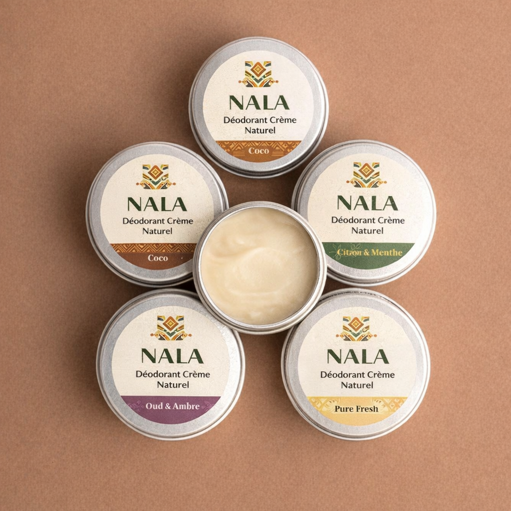 Collection NALA — déodorants crème naturels en plusieurs parfums